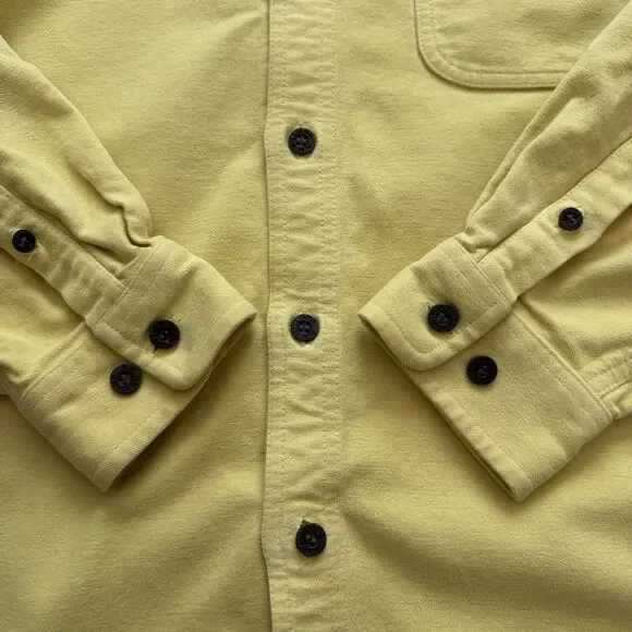 Vintage 80s R.M. Williams Button Up Field Shirt Mens L Yellow Heavyweight - Picture 5 of 9